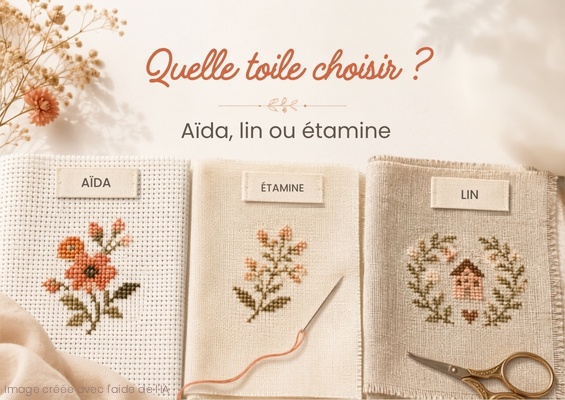 Toile Aïda, lin ou étamine : quelle toile choisir pour le point de croix ?