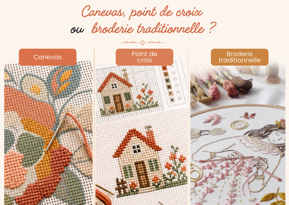 Canevas, point de croix ou broderie traditionnelle : quelle technique choisir ?