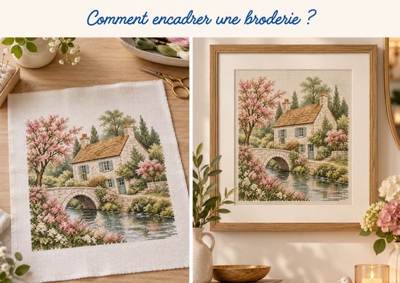 Comment encadrer une broderie au point de croix ?