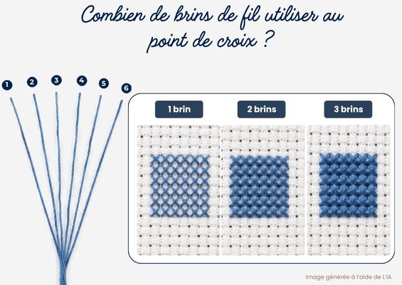 Combien de brins de fil utiliser au point de croix ?